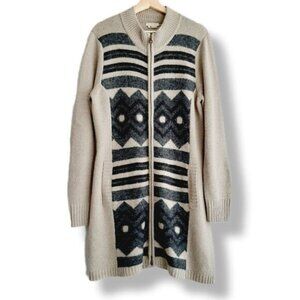 ROYAL ROBBINS Full-Zip Long Cardigan Sweater Jacket Sz L